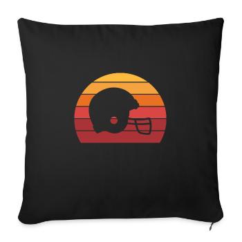 American Football Helmet Sunset Gradient - Sofa pillowcase 17,3'' x 17,3'' (45 x 45 cm) - black - Front