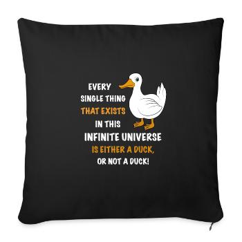 Drôle de dicton de canard - Housse de coussin décorative 45 x 45 cm - noir - Devant