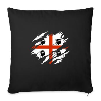 Sardinia Flag - Sofa pillowcase 17,3'' x 17,3'' (45 x 45 cm) - black - Front