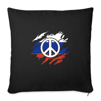 Russia Solidarity - Sofa pillowcase 17,3'' x 17,3'' (45 x 45 cm) - black - Front