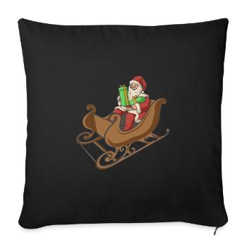 Santa Claus Santa Claus Christmas Gift - Sofa pillowcase 17,3'' x 17,3'' (45 x 45 cm) - black - Front
