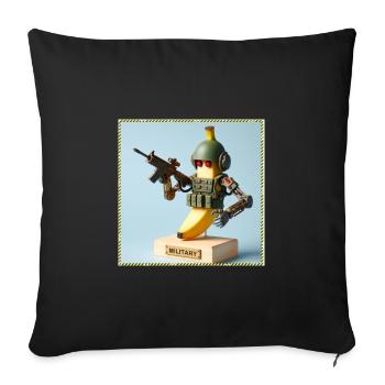 banana Military - Sofa pillowcase 17,3'' x 17,3'' (45 x 45 cm) - black - Front