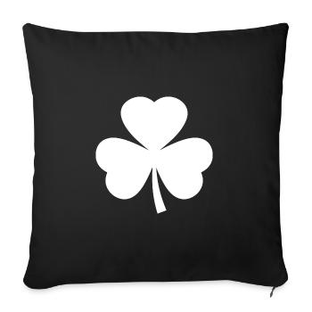 cloverleaf - Sofa pillowcase 17,3'' x 17,3'' (45 x 45 cm) - black - Front