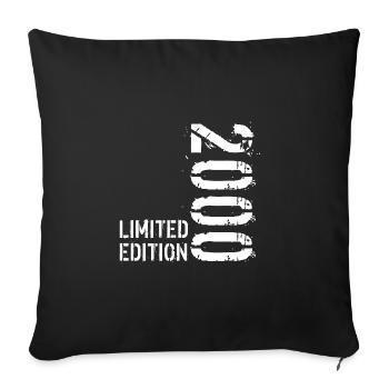 23 birthday 23 years born 2000 - Sofa pillowcase 17,3'' x 17,3'' (45 x 45 cm) - black - Front