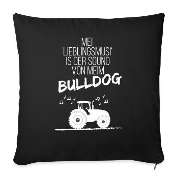 Son préféré Traktor | cadeau bavarois drôle - Housse de coussin décorative 45 x 45 cm - noir - Devant