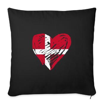 Danemark Coeur - Housse de coussin décorative 45 x 45 cm - noir - Devant