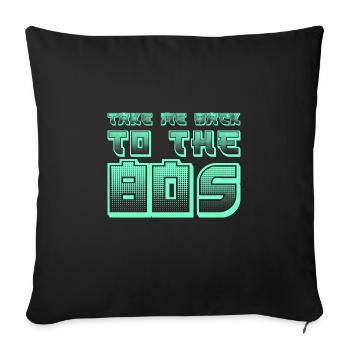 80s Kids - Sofa pillowcase 17,3'' x 17,3'' (45 x 45 cm) - black - Front