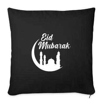 Eid Mubarak Islam Muslim Ramadan Mubarak Gift - Sofa pillowcase 17,3'' x 17,3'' (45 x 45 cm) - black - Front