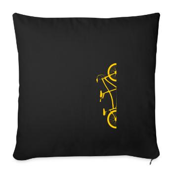 Tandem bike moon tandem - Sofa pillowcase 17,3'' x 17,3'' (45 x 45 cm) - black - Front