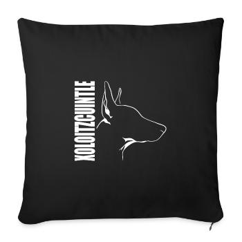 XOLOITZCUINTLE Xolo Dog Dogs Naked Dog Wilsigns - Sofa pillowcase 17,3'' x 17,3'' (45 x 45 cm) - black - Front