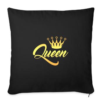 King and Queen Couple - Sofa pillowcase 17,3'' x 17,3'' (45 x 45 cm) - black - Front