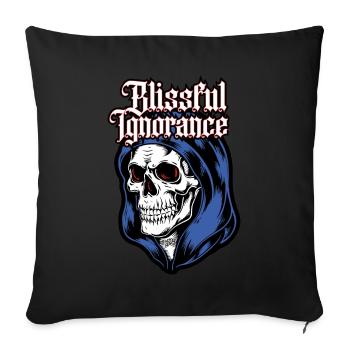 Red-Eyed Skull Hood - TonzoBeast - Sofa pillowcase 17,3'' x 17,3'' (45 x 45 cm) - black - Front