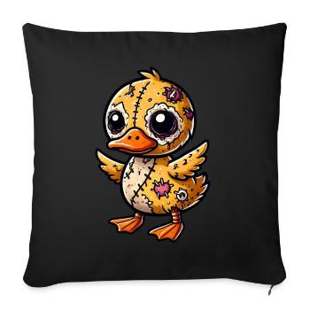 Meditating Duck Inner Peace Yoga Relaxation Rel - Sofa pillowcase 17,3'' x 17,3'' (45 x 45 cm) - black - Front