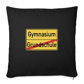 Grundschulabschluss Gymnasium Gymi - Sofakissenbezug 45 x 45 cm - Schwarz - Vorne