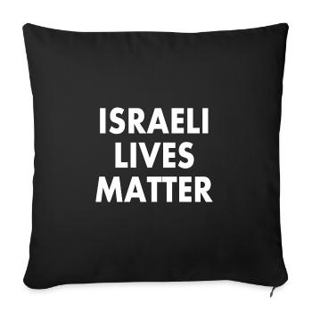 Israeli lives matter - Sofakissenbezug 45 x 45 cm - Schwarz - Vorne