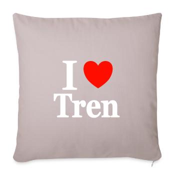 I Love Tren Bodybuilding Bodybuilder kraftsportler - Sofakissenbezug 45 x 45 cm - helles Taupe - Vorne