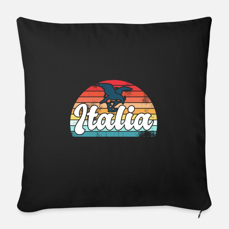 italia fun - Sofakissenbezug 45 x 45 cm - Schwarz