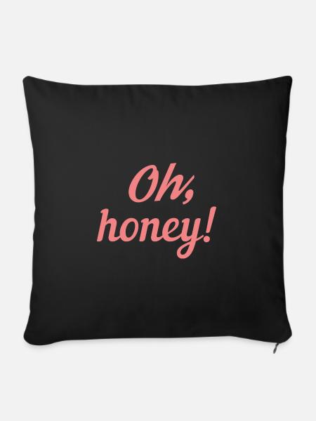 OH Honig - Sofakissenbezug 45 x 45 cm - Schwarz