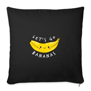 Let’s Go Bananas - Banana Island - Housse de coussin décorative 45 x 45 cm - noir - Devant