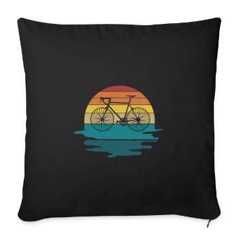 Bike Vintage Retro Nature Bike Tour summer - Sofa pillowcase 17,3'' x 17,3'' (45 x 45 cm) - black - Front
