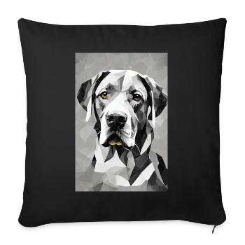 LABRADOR KING - Sofa pillowcase 17,3'' x 17,3'' (45 x 45 cm) - black - Front