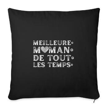 Meilleure maman de tout les temps - Housse de coussin décorative 45 x 45 cm - noir - Devant
