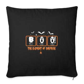 Boo Element of Horror Halloween - Sofa pillowcase 17,3'' x 17,3'' (45 x 45 cm) - black - Front