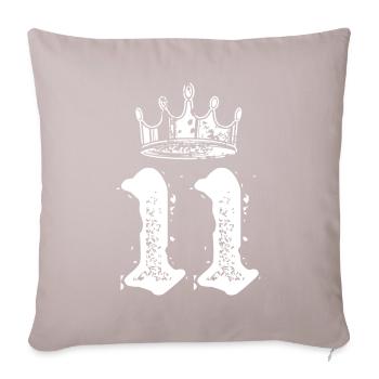 11 Number crown - Sofa pillowcase 17,3'' x 17,3'' (45 x 45 cm) - light taupe - Front