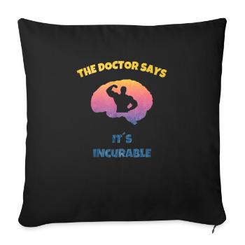 Fitness Bodybuilder - Gym Beast Mode - Incurable - Housse de coussin décorative 45 x 45 cm - noir - Devant