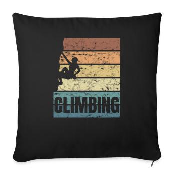 Rock Climbing Boulder Crunge Extreme Climbing - Sofa pillowcase 17,3'' x 17,3'' (45 x 45 cm) - black - Front
