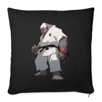 Judo Orangutan - Sofa pillowcase 17,3'' x 17,3'' (45 x 45 cm) - black - Front