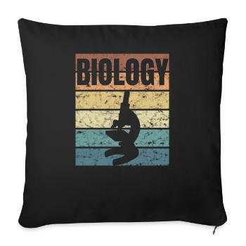 Biology Biologist Biologist Microscope - Sofa pillowcase 17,3'' x 17,3'' (45 x 45 cm) - black - Front
