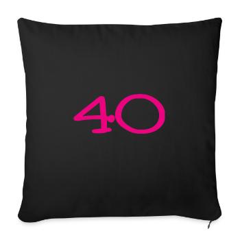 ANNIVERSARY. HAPPY BIRTHDAY. HAPPY BIRTHDAY. - Sofa pillowcase 17,3'' x 17,3'' (45 x 45 cm) - black - Front