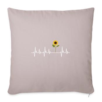 Chemise Sonnenblumen, T-shirt Garten, Hobbygärtner, - Housse de coussin décorative 45 x 45 cm - taupe clair - Devant