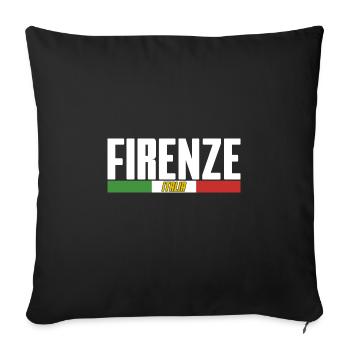 italia firenze - Housse de coussin décorative 45 x 45 cm - noir - Devant