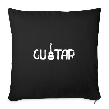 Guitar Retro - Sofa pillowcase 17,3'' x 17,3'' (45 x 45 cm) - black - Front