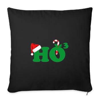 HOHOHO Noël HO Hoch 3 concours de noël - Housse de coussin décorative 45 x 45 cm - noir - Devant