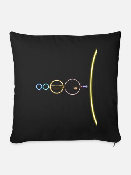 Solar System - Sofakissenbezug 45 x 45 cm - Schwarz