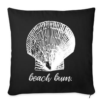 Beach Bum Shell - Mermaid - Sofa pillowcase 17,3'' x 17,3'' (45 x 45 cm) - black - Front