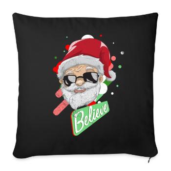 Santa Claus - Sofa pillowcase 17,3'' x 17,3'' (45 x 45 cm) - black - Front