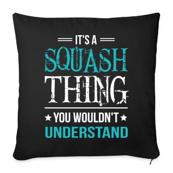 Squash - Sofakissenbezug 45 x 45 cm - Schwarz - Vorne