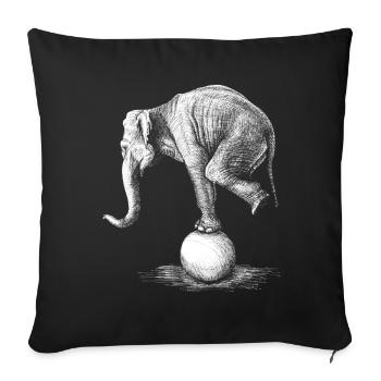 Scales in White - Sofa pillowcase 17,3'' x 17,3'' (45 x 45 cm) - black - Front