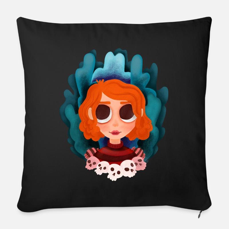 kleine Hexe - Sofakissenbezug 45 x 45 cm - Schwarz