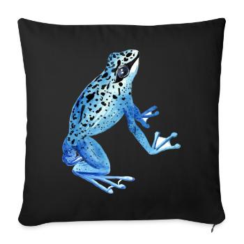 grenouille - Housse de coussin décorative 45 x 45 cm - noir - Devant