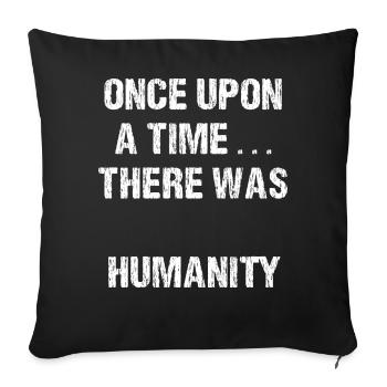 Humanity Gaza Shirt Shirt Musulims Nouveau - Housse de coussin décorative 45 x 45 cm - noir - Devant