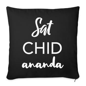 Satchidananda Yoga Joy - Housse de coussin décorative 45 x 45 cm - noir - Devant