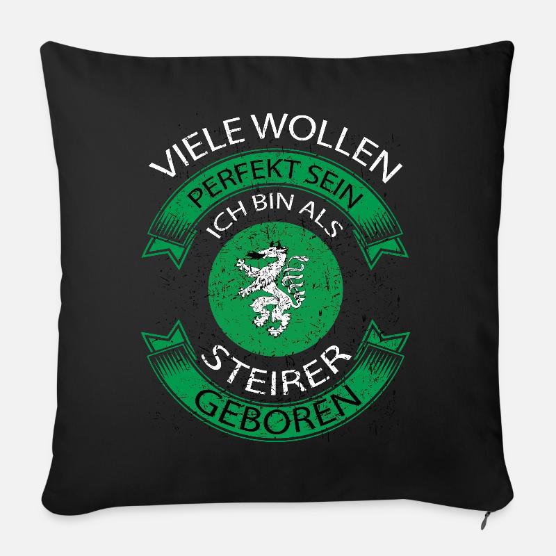Steiermark - Sofakissenbezug 45 x 45 cm - Schwarz