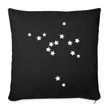 zodiac sign Sagittarius - Sofa pillowcase 17,3'' x 17,3'' (45 x 45 cm) - black - Front
