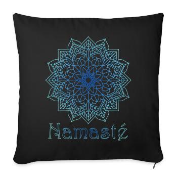 Namasté - Housse de coussin décorative 45 x 45 cm - noir - Devant