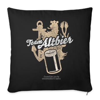 Düsseldorf T-Shirt Team Altbier - Sofakissenbezug 45 x 45 cm - Schwarz - Vorne